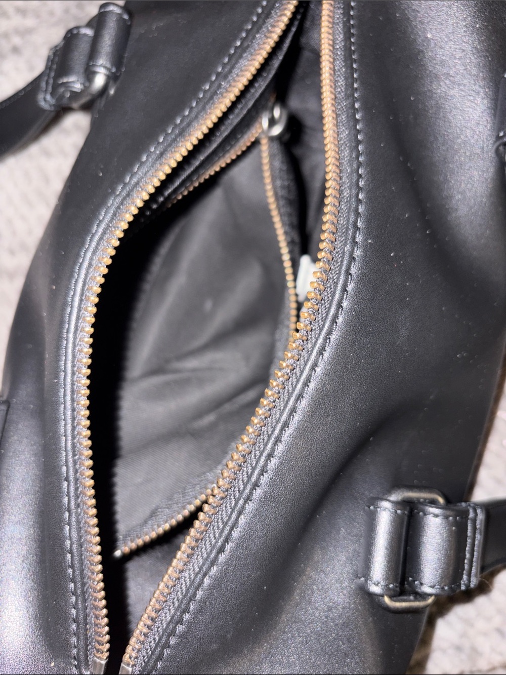 Telfar Black Leather Cylinder Shoulder Bag w/ dust bag - Picture 6 of 8